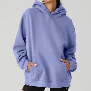 ALO Yoga Renown Heavyweight Hoodie in Infinity Blue